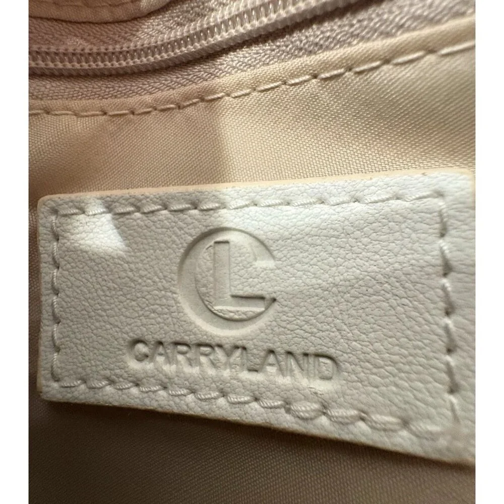 NOS Carryland White Purse Crossbody Bag Vintage w/ Original Tags Zip‎ Close